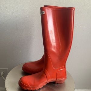 Hunter Boots- Orange Tall Gloss